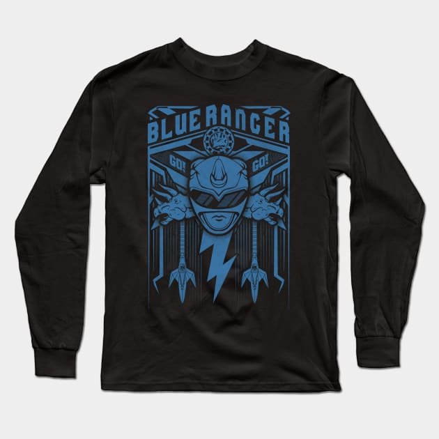 Blue Ranger Long Sleeve T-Shirt by Arinesart